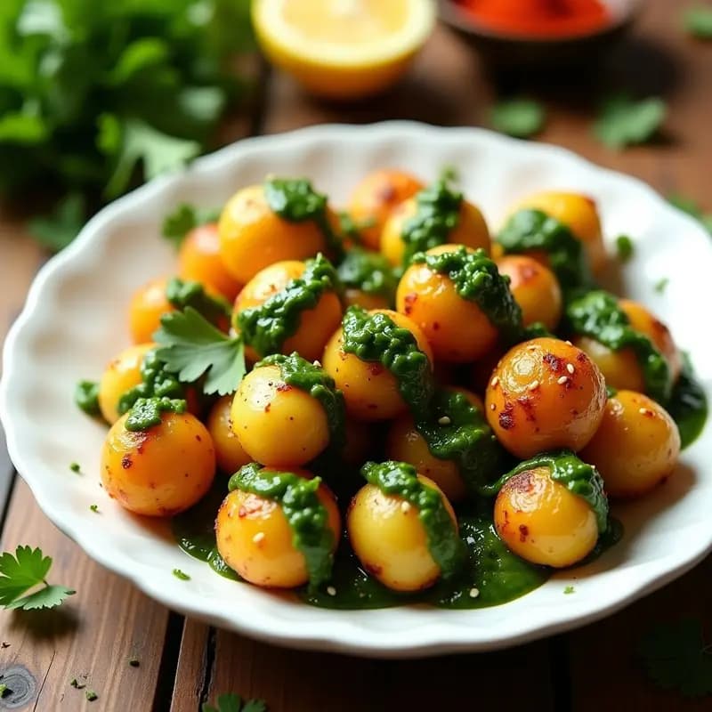 Bataata Harra Libanesas: Patatas Picantes con Ajo y Cilantro en Airfryer
