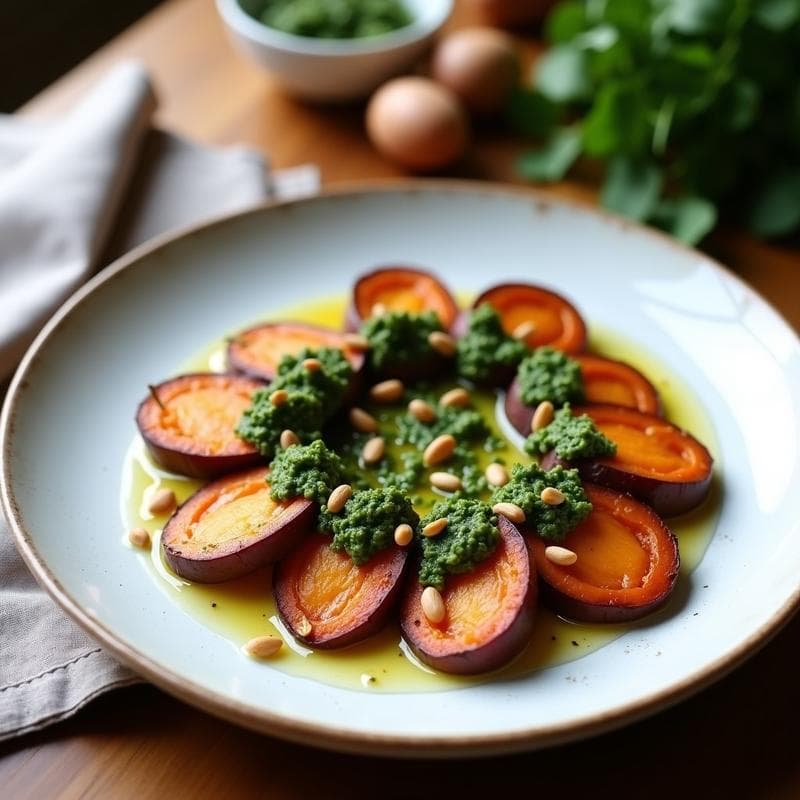 Batata Asada con Pesto de Rúcula y Piñones: Receta Italiana en Thermomix y Sin Gluten