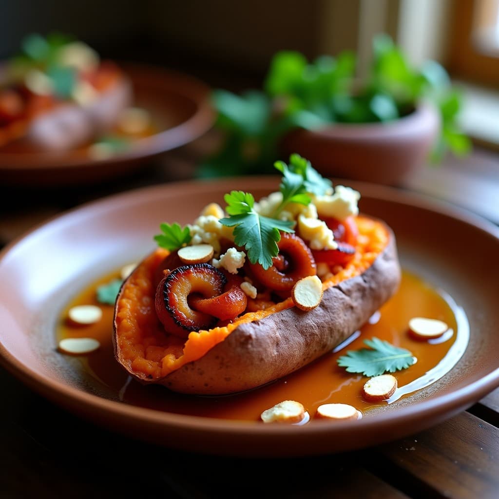 Batata Asada Rellena de Pulpo y Pimentón de la Vera: Receta Española en Airfryer