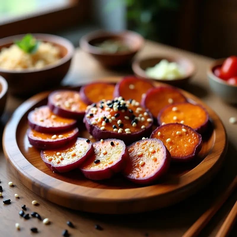 Bgoguma Mattang: Batata Coreana Glaseada con Miel y Sésamo en Airfryer