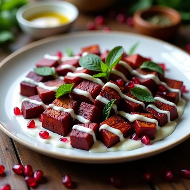 Batata Morada Asada con Salsa de Yogur y Granada: Receta en Airfryer Sin Aceite