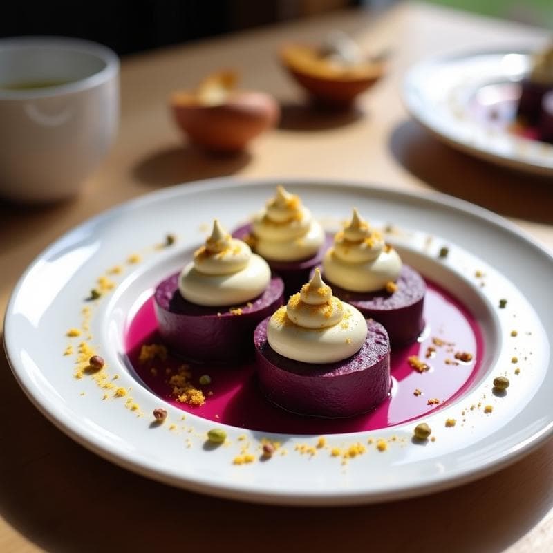 Batata Morada Asada con Merengue de Garbanzo: Postre Vegano y Sin Horno