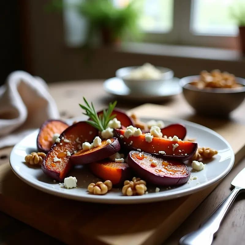 Batata Morada Asada con Miel Ahumada: Receta Fácil y Nutritiva en 30 Minutos