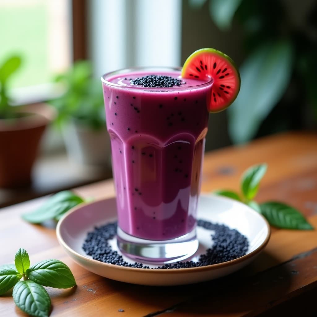 Batido de Açaí y Guayaba con Semillas de Amapola: Bebida Detox y Antiinflamatoria