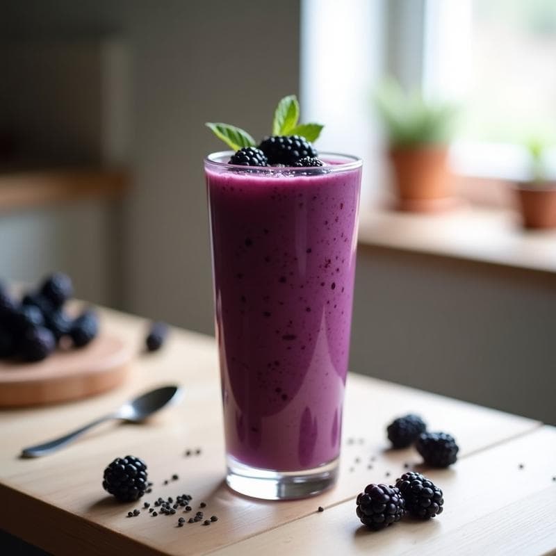 Batido de Açaí y Moras: Bebida Antioxidante y Energética en 5 Minutos