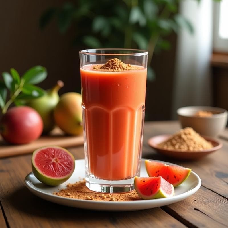 Batido de Acerola y Guayaba con Proteína Vegetal: Bebida Brasileña Energética