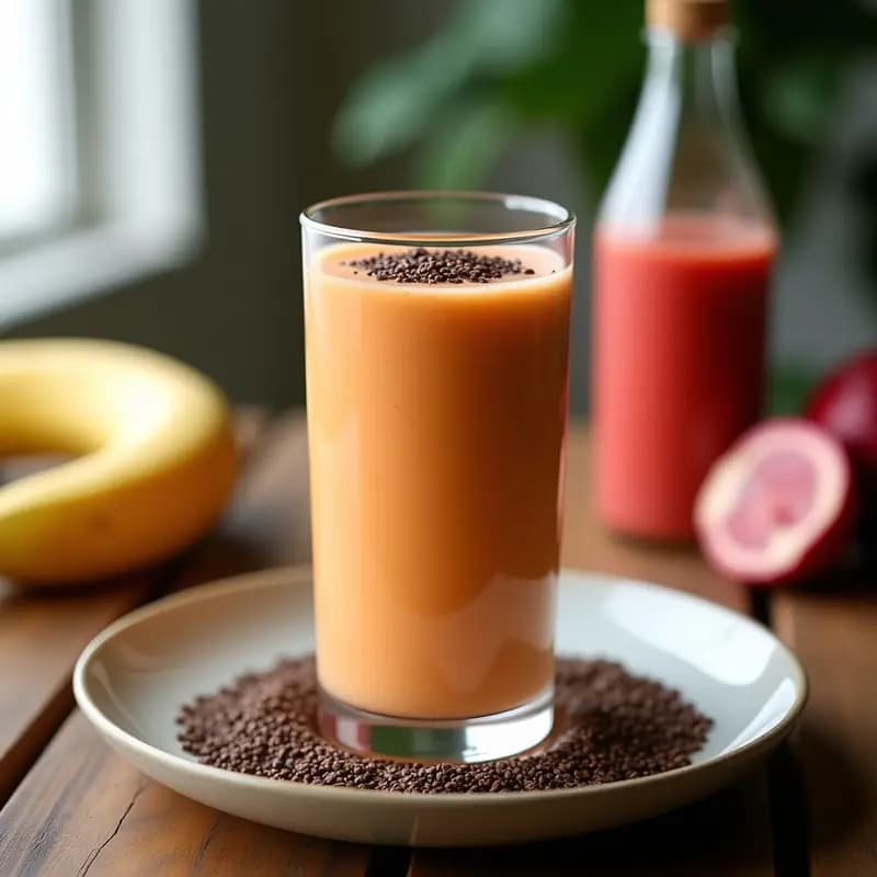 Batido de Acerola y Yogur de Soja con Semillas de Sacha Inchi: Bebida Peruana Boost Inmunológico