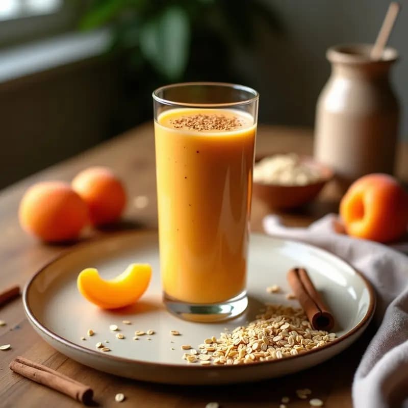 Batido de Albaricoque y Avena con Semillas de Lino: Desayuno Detox Vegano en 5 Minutos