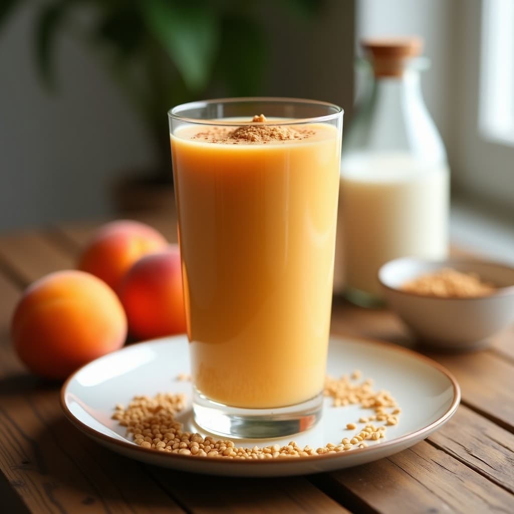 Batido de Albaricoque y Semillas de Cáñamo con Leche de Almendra: Bebida Energética y Detox