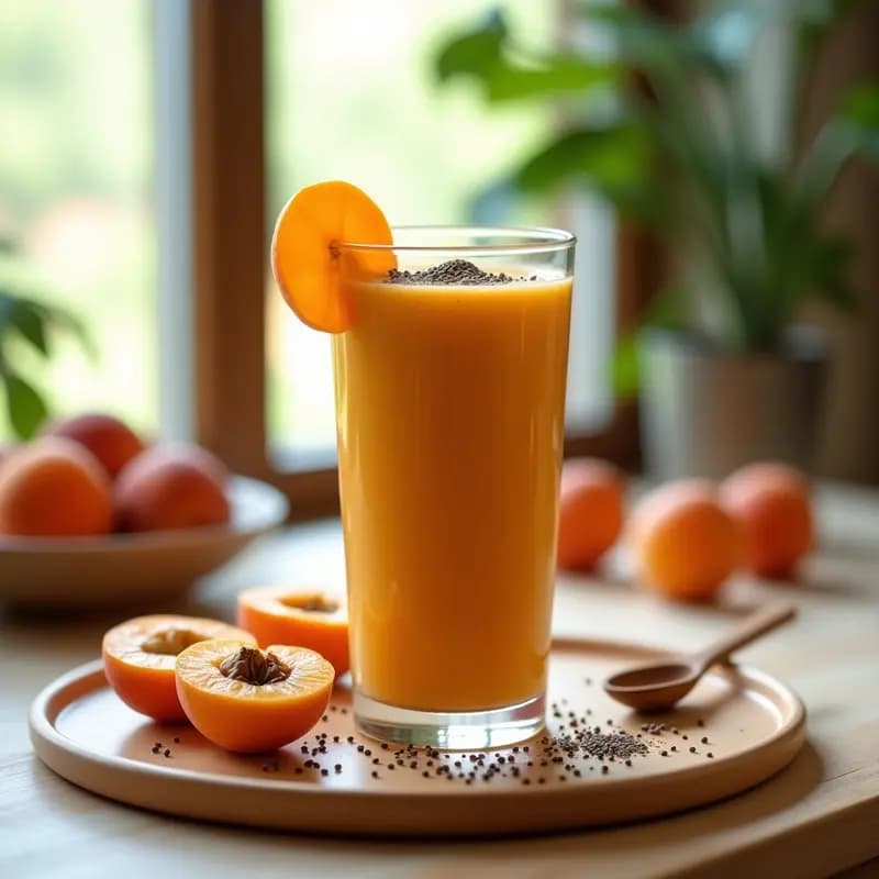 Batido de Albaricoque y Cardamomo con Semillas de Chía: Bebida Ayurvédica Energética