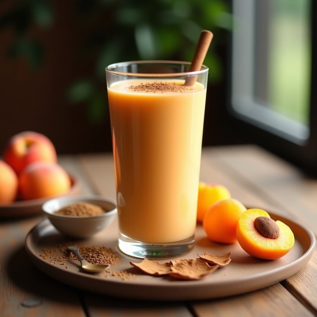 Batido de Albaricoque y Maca con Leche de Anacardo: Bebida Energética Sin Lácteos