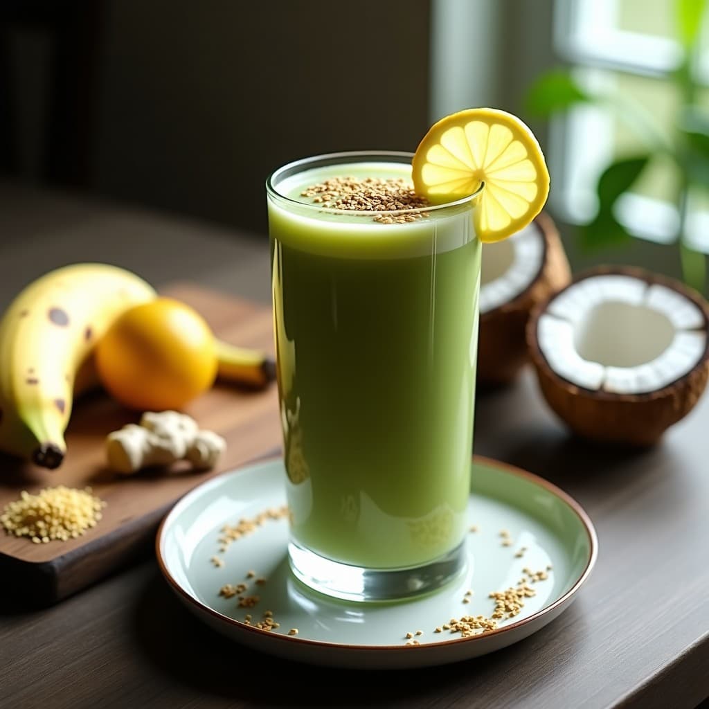 Batido de Alga Nori y Plátano: Bebida Energética con Electrolitos para Deportistas