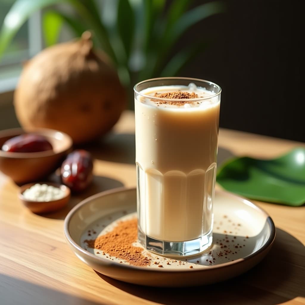 Batido de Alma de Loto y Dátiles: Bebida Ayurvédica Energética y Detox en 5 Minutos