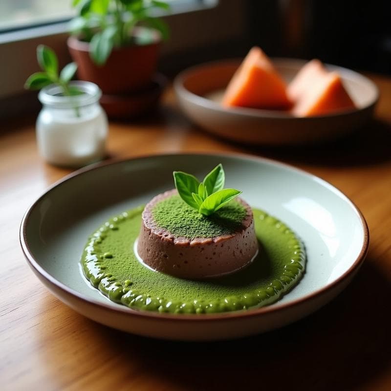 Batido de almendras y cacao con espirulina: Bebida energética post-entreno vegana