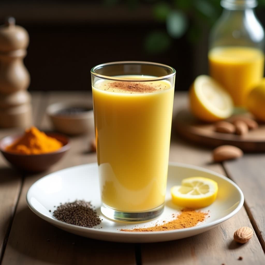Batido de Almendras, Cúrcuma y Pimienta Negra: Golden Milk en Versión Fría y Detox