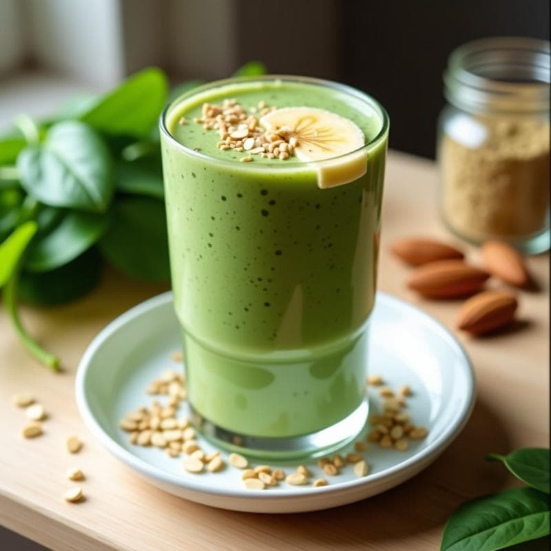 Batido de Almendras, Espinacas y Cardamomo: Bebida Ayurvédica Desintoxicante en 3 Minutos