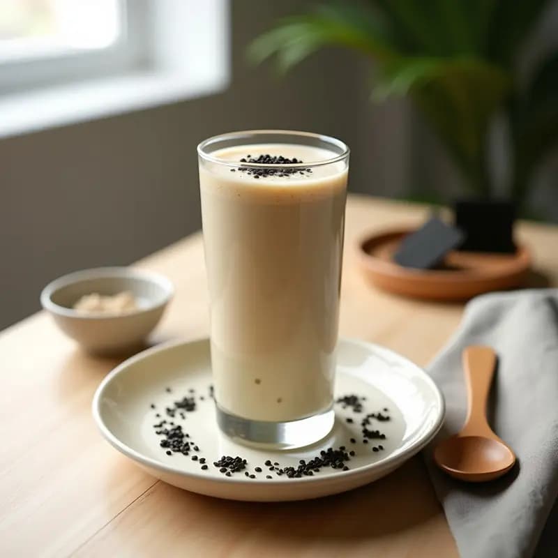 Batido de Avena y Alga Nori: Bebida Energética con Toque Salado Japonés
