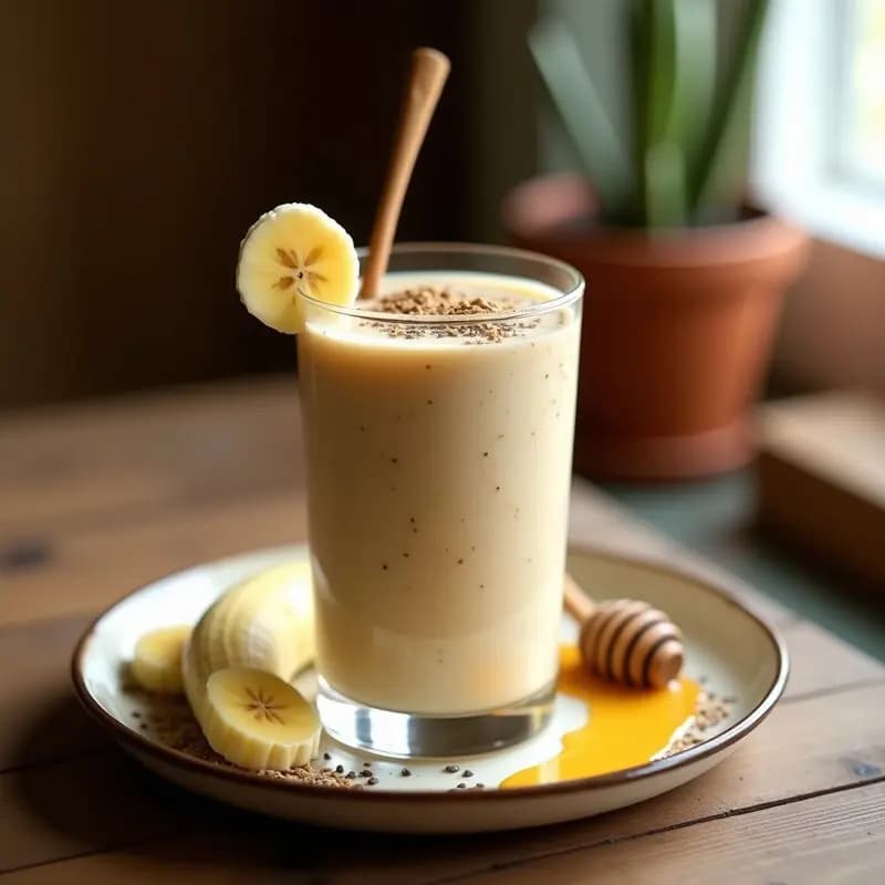 Batido de Avena Nocturna con Polvo de Baobab y Leche de Camello: Desayuno Africano Alta en Nutrientes