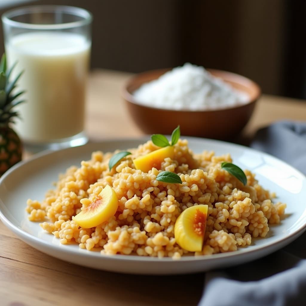 Batido de Avena Nocturna con Polvo de Baobab y Leche de Cáscara de Piña: Desayuno Africanos Sin Azúcar