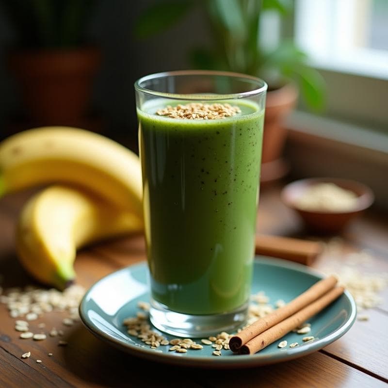 Batido de Avena y Algas Espirulina: Desayuno Energético y Detox en 5 Minutos