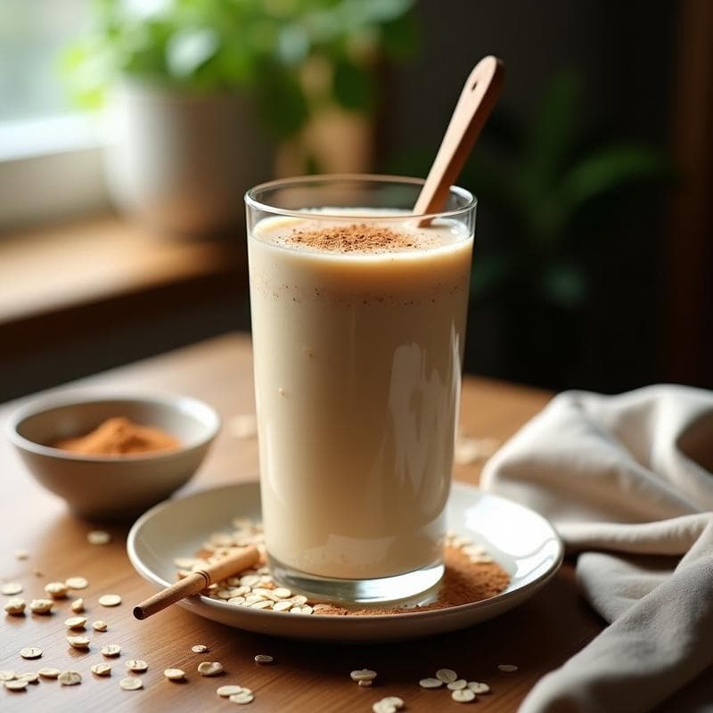 Batido de Avena Nocturna con Proteinada de Cánamo y Canela: Desayuno Energético para Ayuno Intermitente