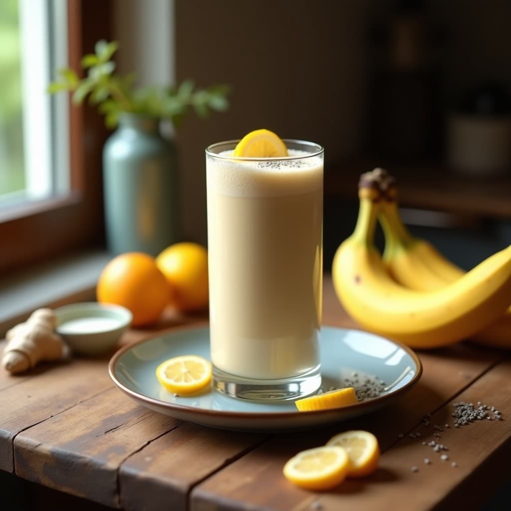 Batido de Aurantium Bergamia y Plátano con Leche de Soja: Bebida Depurativa y Relajante