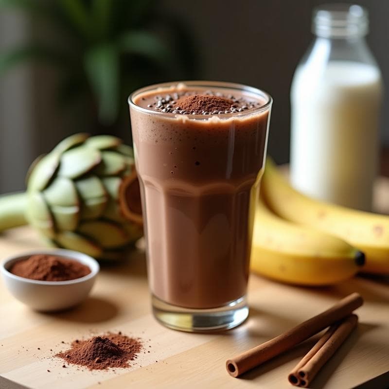 Batido de Cacao y Alcachofa: Bebida Detox y Digestiva en 5 Minutos