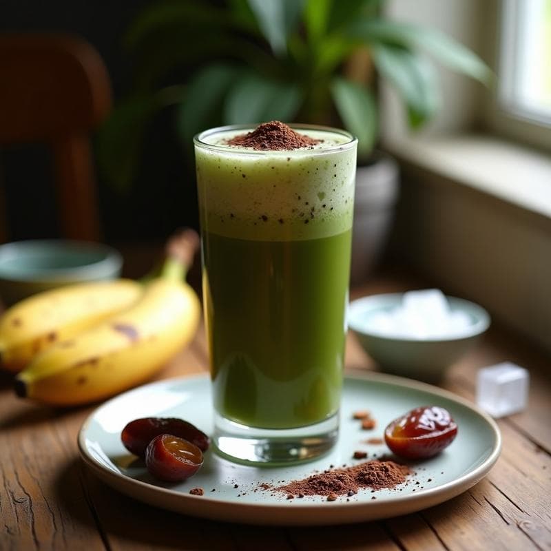 Batido de Cacao Puro y Algas Espirulina con Leche de Almendras: Superalimento Energético en 5 Minutos