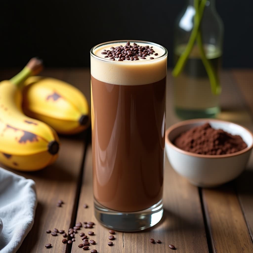 Batido de Cacao Níger y Plátano Macho: Bebida Energética Vecana y Sin Azúcar en Thermomix