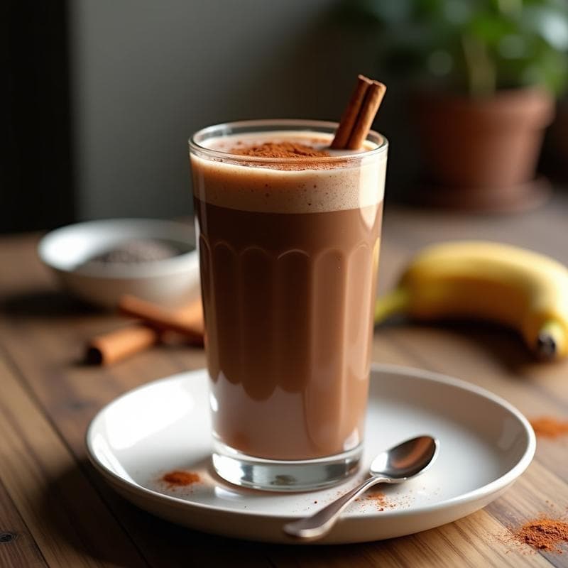 Batido de Cacao y Plátano con Toque de Canela: Bebida Keto y Alta en Potasio