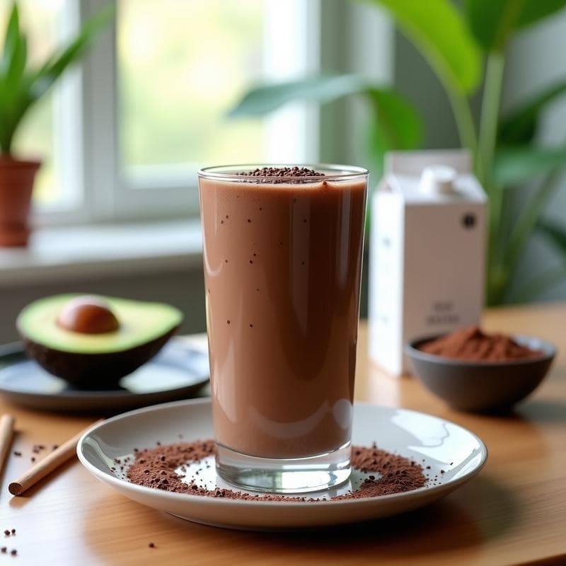 Batido de Cacao Puro y Aguacate: Bebida Keto Energizante para el Gimnasio