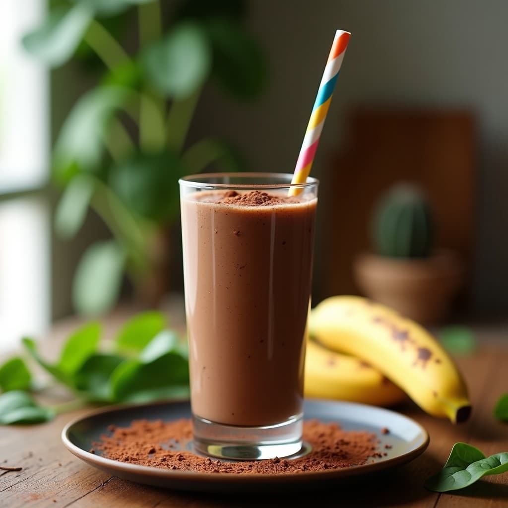 Batido de Cacao Puro y Espinacas: Bebida Energética y Rica en Hierro para Niños