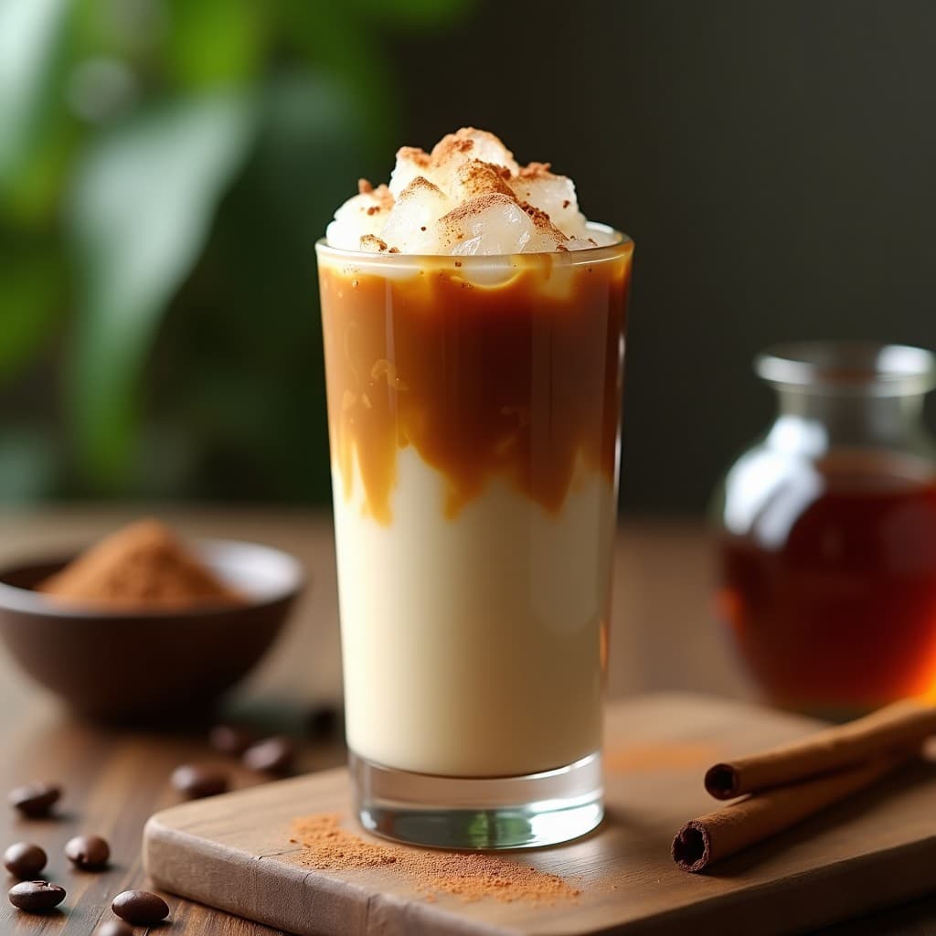 Batido de Café Arábica y Extracto de Vanilla con Hielo de Canoa: Bebida Brasilera Keto y Energizante
