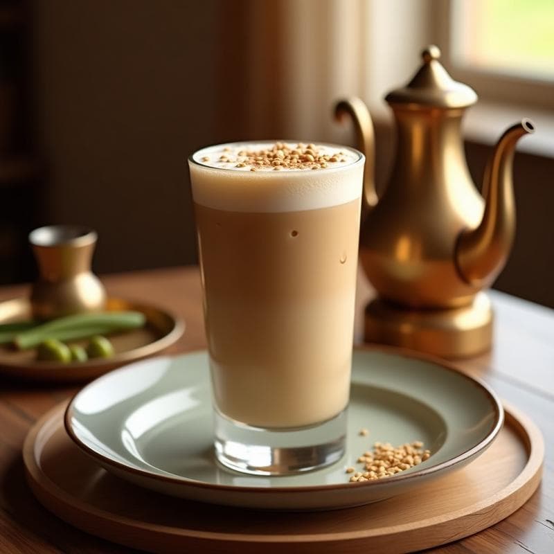 Batido de Café Arábico y Cardamomo con Leche de Cámelida: Bebida Energética del Desierto