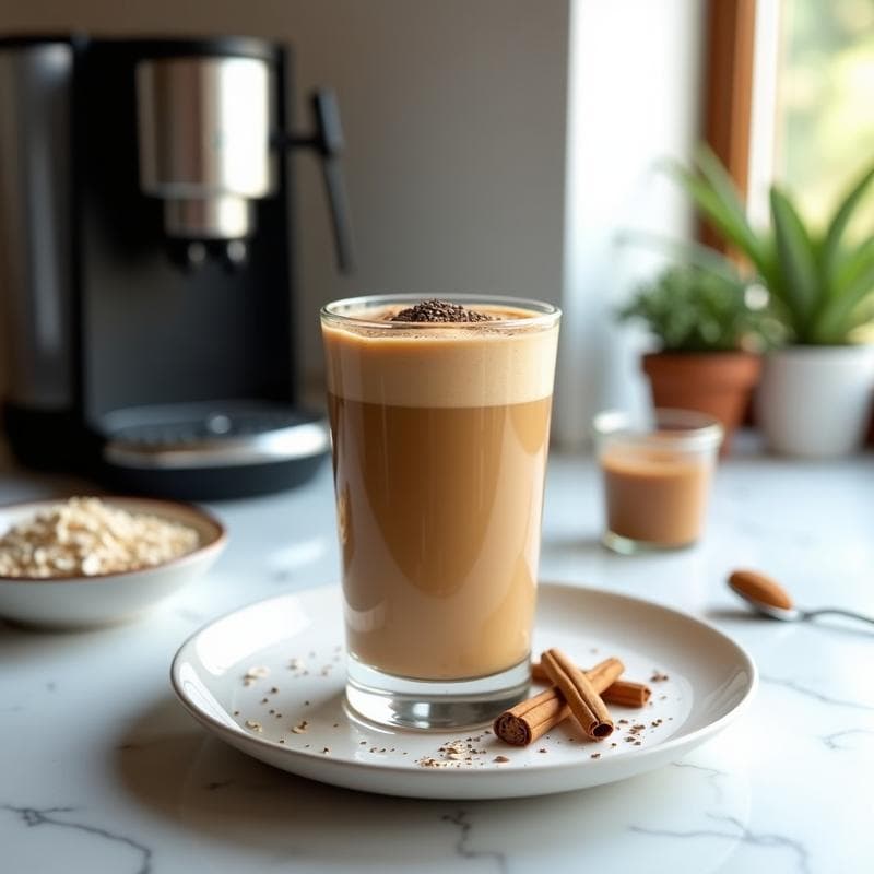 Batido de Café y Avena Nocturna: Desayuno Keto para Preparar la Noche Anterior