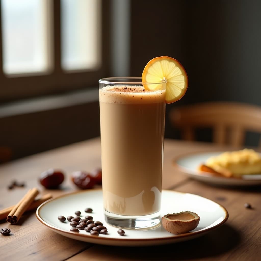Batido de Café con Bulbo de Loto y Canela: Bebida Vegana China Energizante y Digestiva