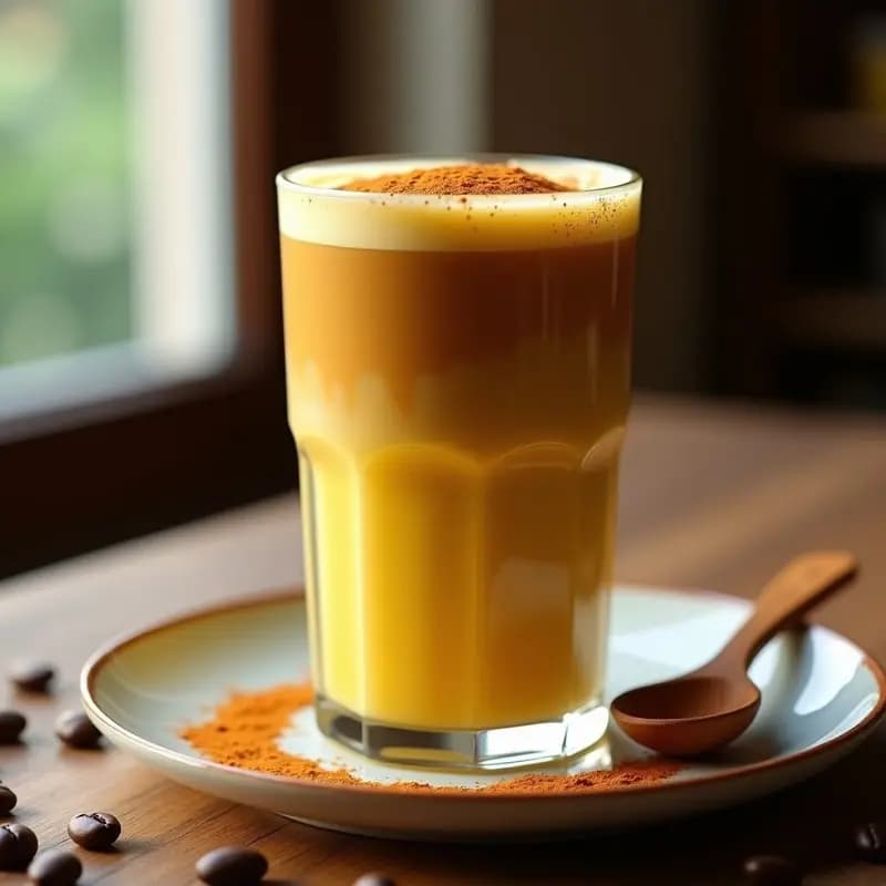 Batido de Café y Cúrcuma con Leche de Soja Espumada: Bebida Antiinflamatoria para Tupper