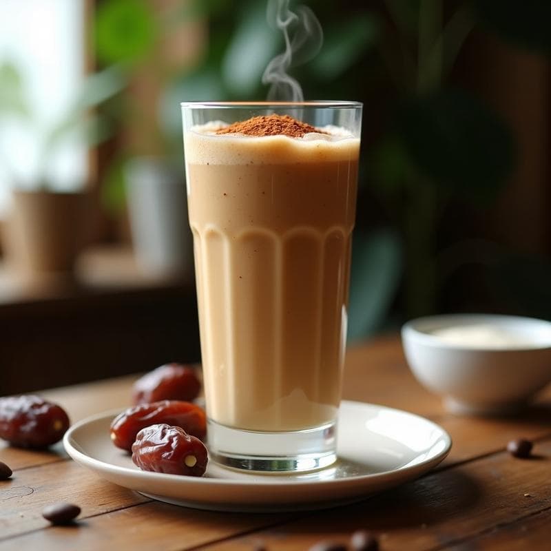 Batido de Café y Dátiles con Proteína en Polvo: Bebida Post-Entreno Energizante