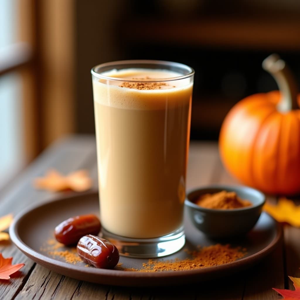 Batido de Café con Dátiles y Especias de Pumpkin Spice: Bebida Energizante Otoñal en 5 Minutos