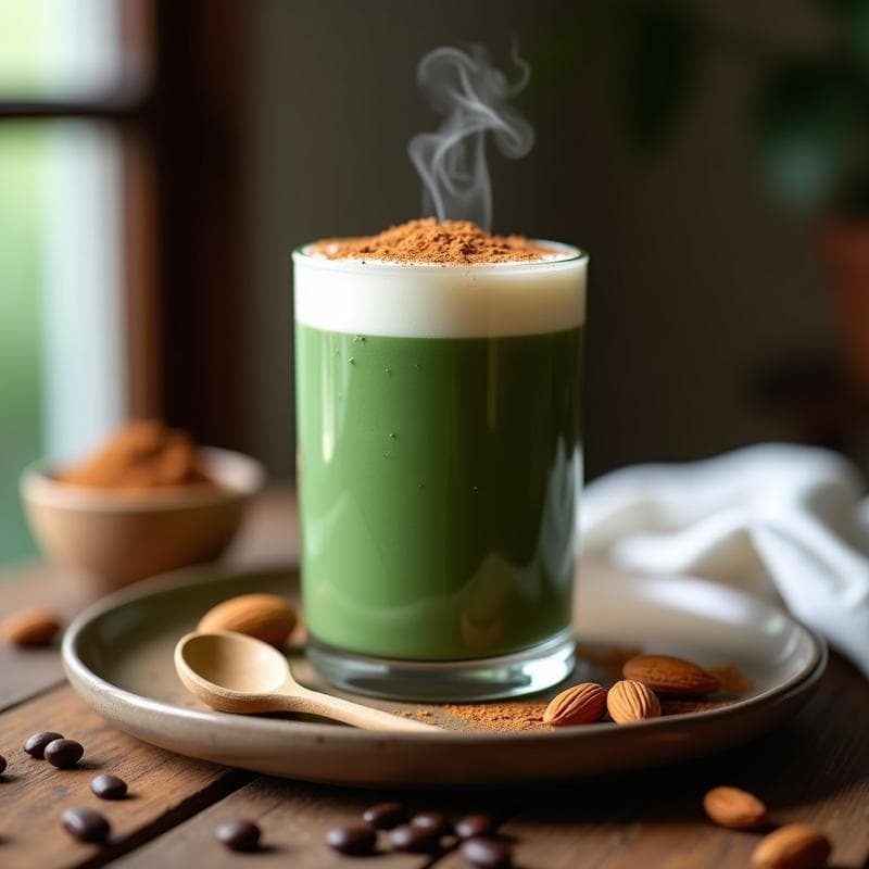 Bebida de Café con Espirulina y Leche de Almendras: Batido Energético Keto