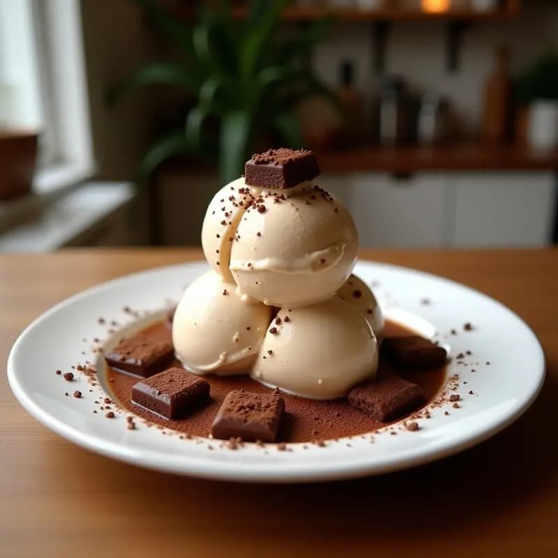 Batido de Café con Helado de Vainilla y Virutas de Chocolate: Bebida Energética tipo Frappé