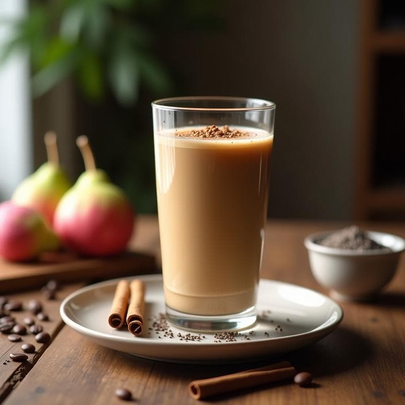 Batido de Café y Higo Chumbo con Semillas de Chía: Bebida Energizante y Rica en Omega-3
