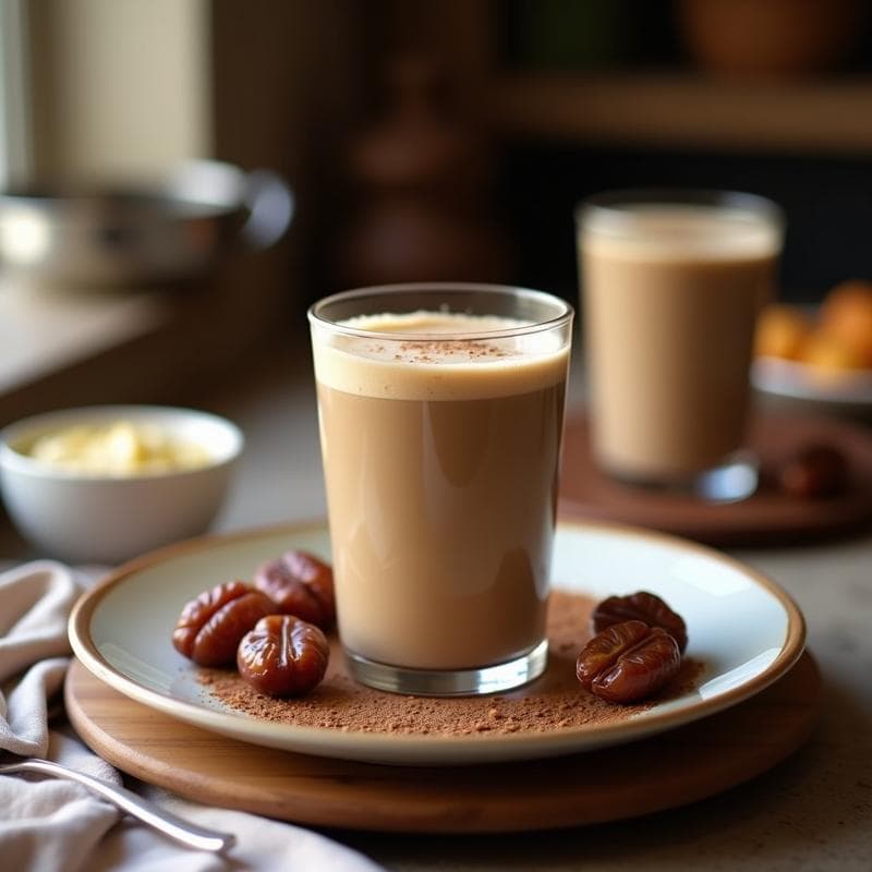Batido de Café con Proteína Vegetal y Dátiles: Bebida Energética Post-Entrenamiento
