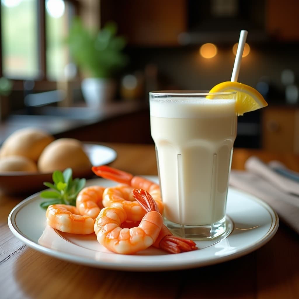 Batido de camarón en polvo y coco: Bebida Tailandesa Alta en Proteína y Omega-3