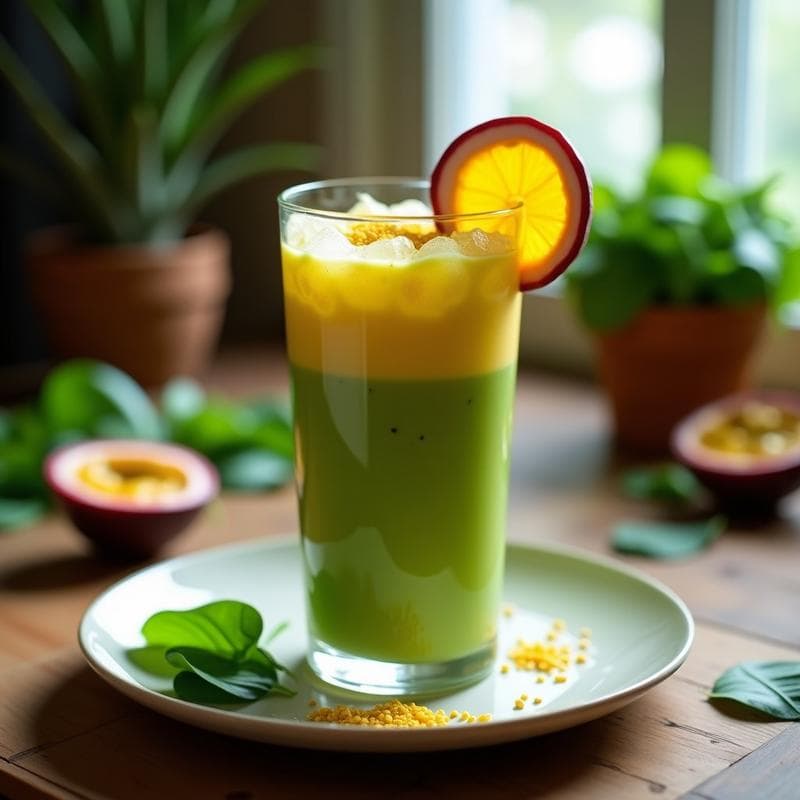 Batido de Camu Camu y Maracuyá con Espinacas: Bebida Amazónica Energética para el Sistema Inmunológico