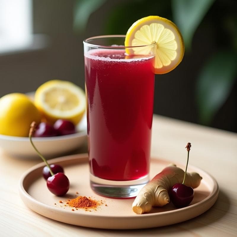 Batido de Cereza Ácida y Jengibre: Bebida Antiinflamatoria y Detox en 5 Minutos