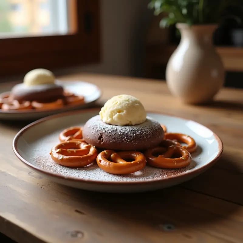 Batido de Chocolate, Pretzels y Helado de Vainilla: Dulce, Salado y Adictivo