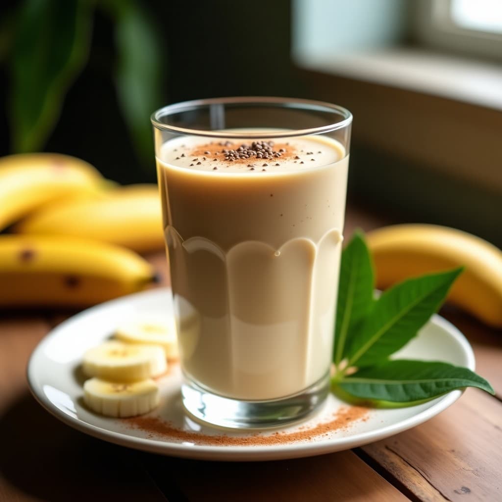 Batido de Cupuaçu y Banana con Polvo de Maca: Bebida Energética Brasileira Sin Lácteos