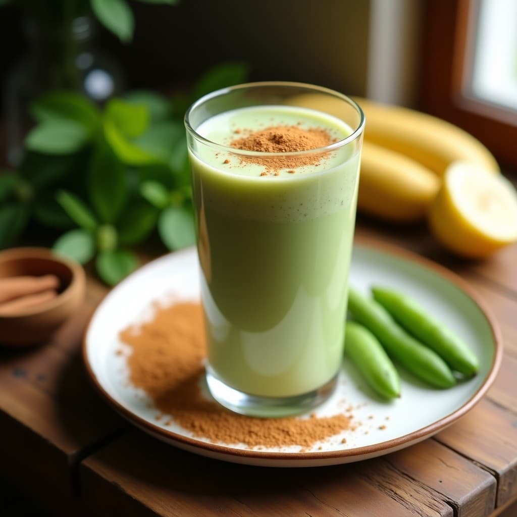 Batido de Ervilhas y Plátano con Canela: Bebida Portuguesa Alta en Fibra