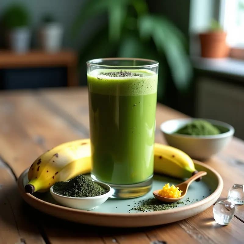 Batido de Alga Espirulina y Maracuyá con Chía: Bebida Energética Superalimentos